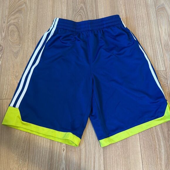 Adidas boys blue and green shorts size medium (10-12) - Picture 1 of 10